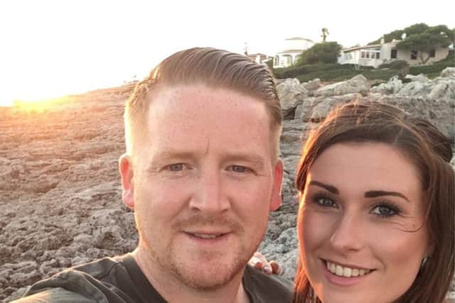 VICTIM: Chris West with his wife Becky
