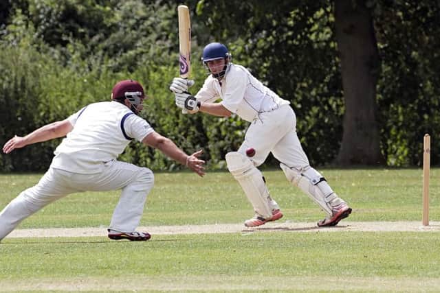 Oundle's Dan Robinson was run out for 99 against Peterborough Town.