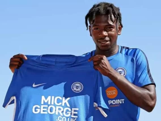 One of Posh's signings this summer, Isaac Buckley-Ricketts from Manchester City