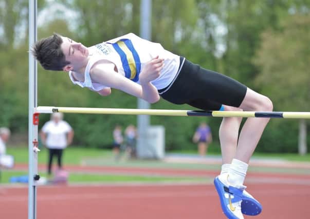 Dylan Phillips won the A string high jump.