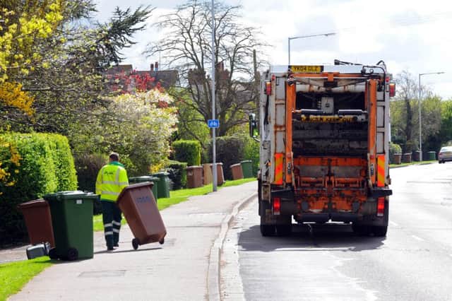 Brown bins being collected in Werrington, Peterborough