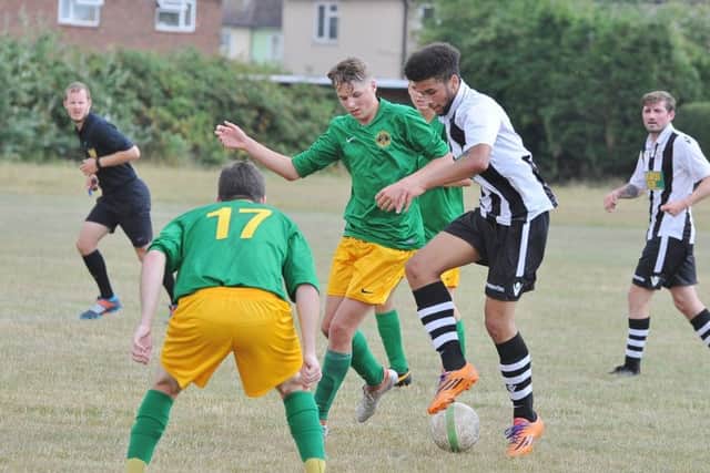Action from Peterborough Northern Star's 4-0 friendly win over Oakham last weekend. Photo: David Lowndes.