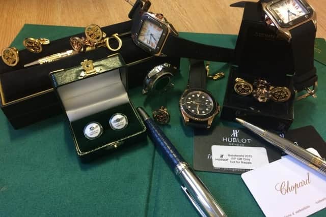 These are some of the counterfeit goods seized as part of the case against Terrance Donovan.