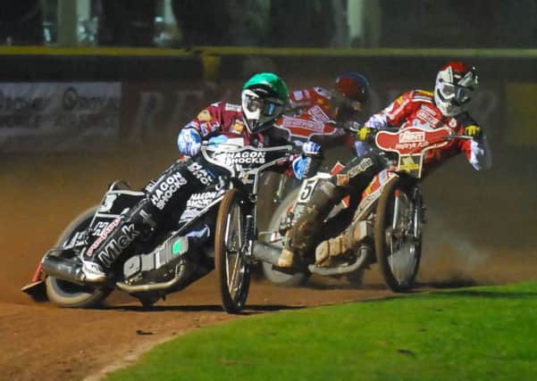 Neils Kristian Iverson in action for Peterborough Panthers.