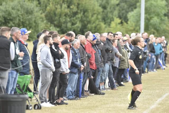 A bumper crowd watched the Peterborough League Division Two game between Stilton and Cardea. Photo: David Lowndes.