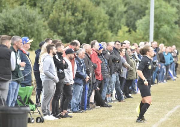 A bumper crowd watched the Peterborough League Division Two game between Stilton and Cardea. Photo: David Lowndes.