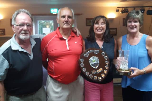 There was a great turnout for Gedney Hill Golf Clubs Joint Captains Day.  Pictured from the left are club captain Nigel Grummit, mens winner Colin Rust, ladies winner Kim Markillie and lady captain Chris Bennett).