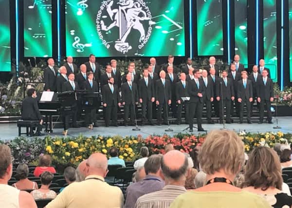 Peterborough Male Voice Choir competing in llangollen