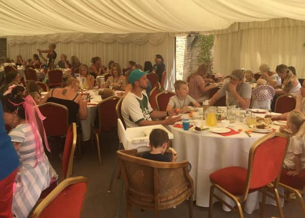 The fundraising tea party in aid of Sue Ryder Thorpe Hall