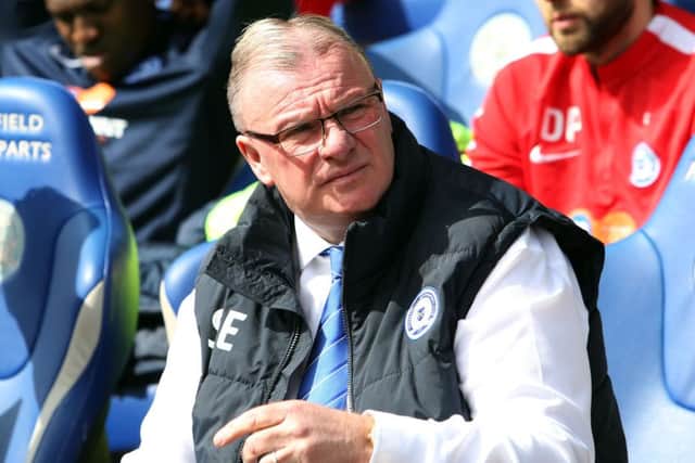 Steve Evans in a thoughful mood.