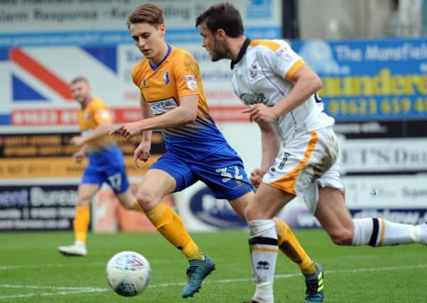 Danny Rose (left) in action for Mansfield.