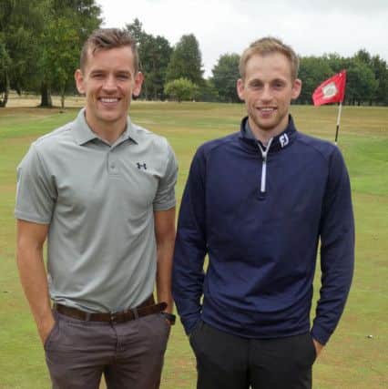 Burghley Park club champion Joe Lippett (left) and net champion Rob Baker.