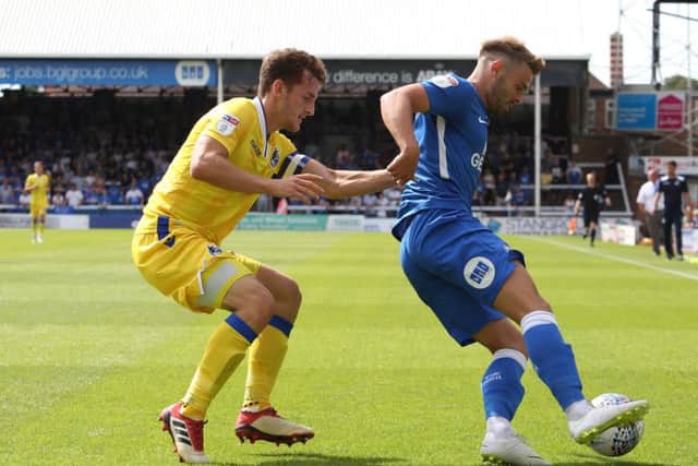 Matt Godden on the ball for Posh against Bristol Rovers. Photo: Joe Dent/theposh.com..