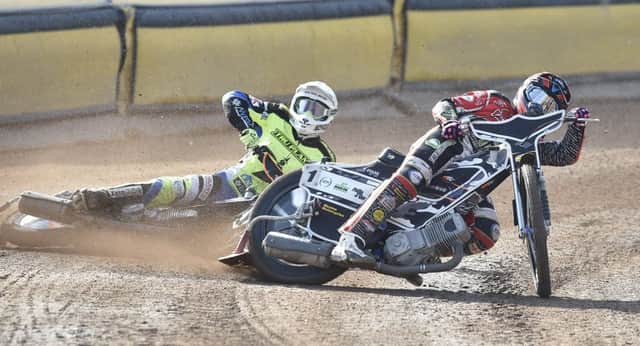 Simon Lambert for Panthers in heat one action against Ipswich. Photo: David Lowndes.