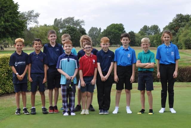 The youngsters who took part in a nine-hole academy competition at the Peterborough Milton Junior Open.