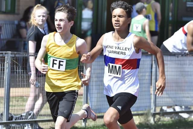 Seth Carew won his 300m race.