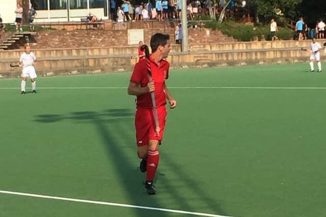 Adam Drake during the World Cup Over 45 semi-final between England and Spain in Barcelona.
