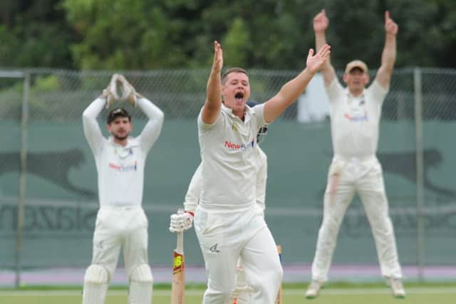 Former Peterborough Town paceman Joe Dawborn took 4-18 for Eaton Socon at Ramsey.