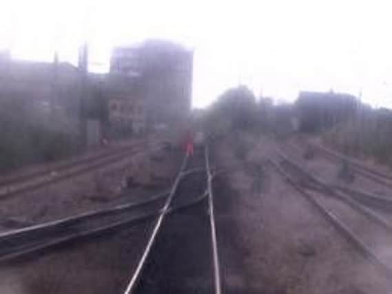Image from forward facing CCTV showing the incident (image courtesy of London North Eastern Railway)