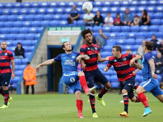 Action from when Posh faced QPR at The ABAX last year