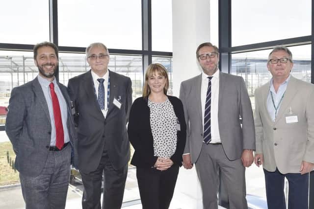 Steve Bowyer, Coun John Holdich, Emma Gilthorpe from Heathrow, Mayor James Palmer and Coun Peter Hiller. EMN-180607-184613009