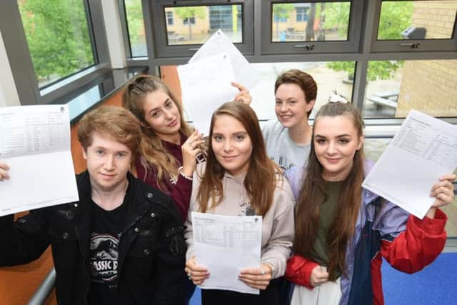 Hampton College students receiving their results