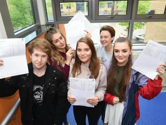 Hampton College students receiving their results
