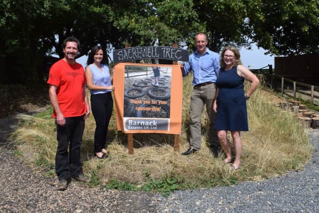 From left, Richard Hadfield, Strategic Project Manager at Sacrewell, Kirstin Garizio and Rob Facer from Barnack Estates, Debbie Queen, General Manager at Sacrewell.