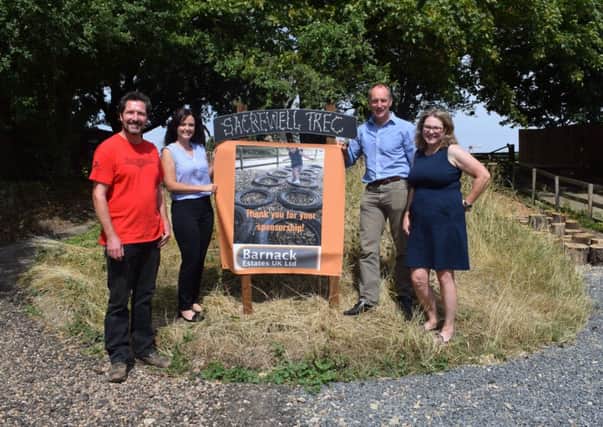 From left, Richard Hadfield, Strategic Project Manager at Sacrewell, Kirstin Garizio and Rob Facer from Barnack Estates, Debbie Queen, General Manager at Sacrewell.