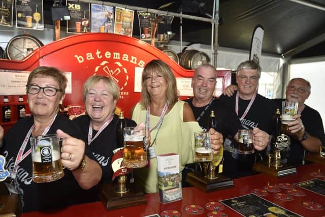 Peterborough Beer Festival 2018.   The Bateman's team EMN-180821-214959009