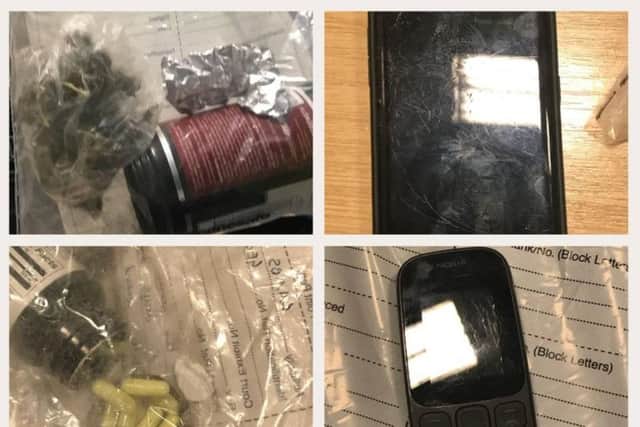 Some of the items seized by police