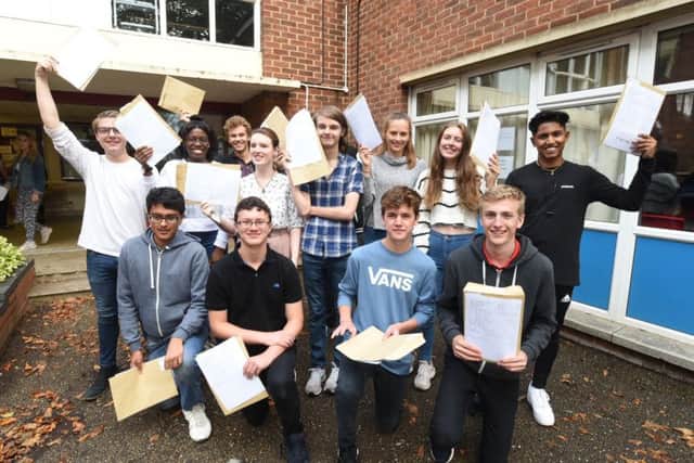 Pupils at The King's School celebrate their results