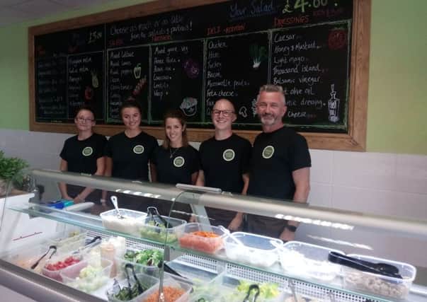 The team at Green Bay Salads in Midgate, Peterborough.
