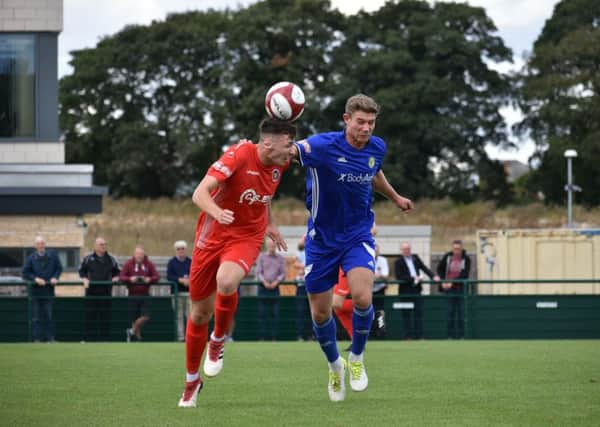 Action from Saturday's FA Cup tie between Peterborough Sports and Stamford. Picture: James Richardson