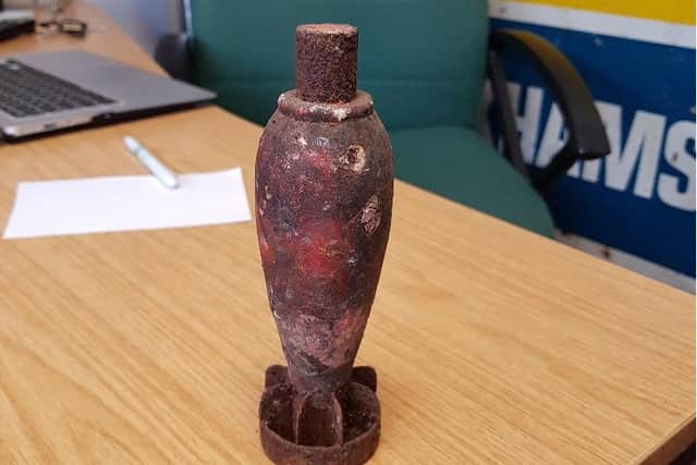 The mortar bomb bought by Flav