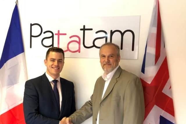 From left, Sam Major, of Savills,  and Simon Horton, UK operations manager for Patatam.