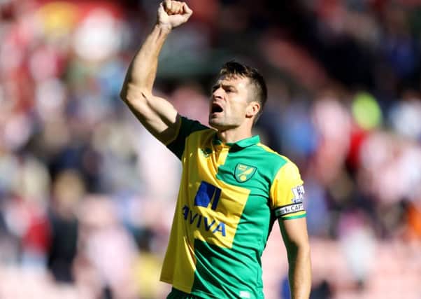 Russell Martin in action for Norwich.