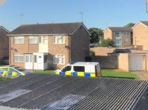 Police at the scene in Ravensthorpe this morning. Photo: Contributed