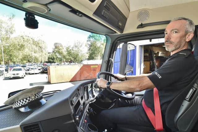 PC Emerson behind the wheel