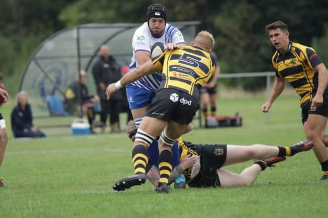 Tom Lewis on the run for the Lions. Picture: Mick Sutterby