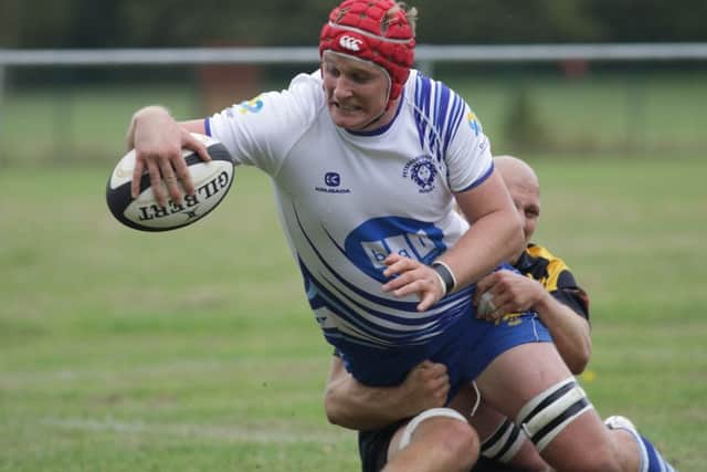 Jake Carter scores a try for the Lions. Picture: Mick Sutterby
