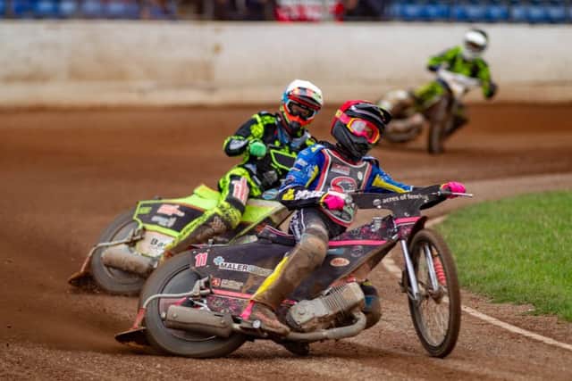 Action from the Alwalton showdown between Peterborough Panthers and Berwick. Photo: Terry Harris.