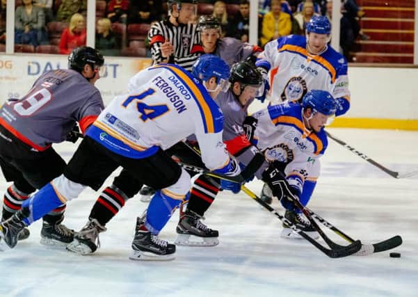 Action from Phantoms' win over Basingstoke at Planet Ice. Â©2018 Tom Scott. All rights reserved.