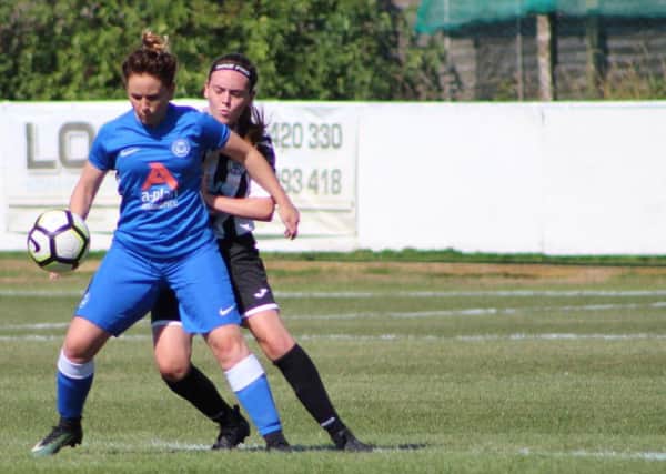 Donna McGuigan scored a hat-trick for Posh Ladies. Picture: Gary Reed