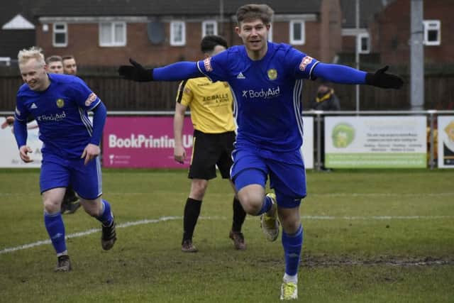 Peterborough Sports striker Mark Jones and midfielder Lewis Hilliard (left) used to play for Boston United.