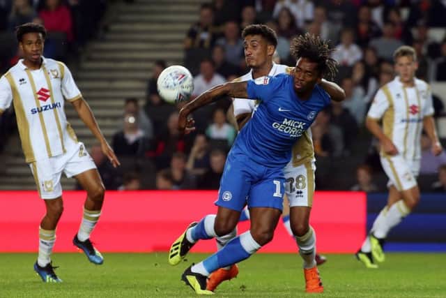 Ivan Toney scored twice for Posh against Oxford.