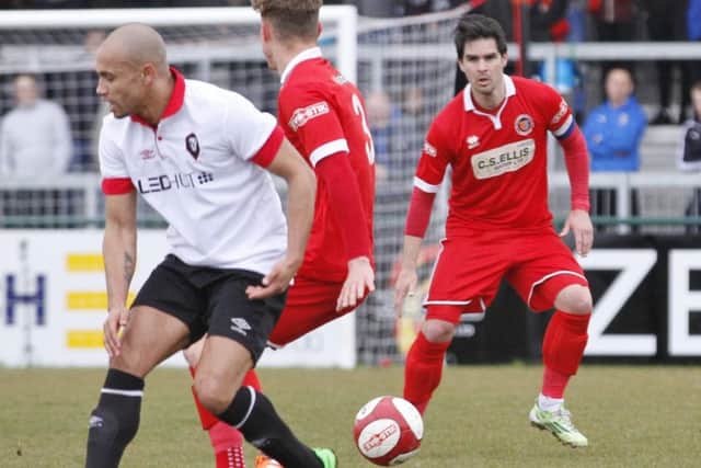 Jon Challinor (right) equalised for Stamford at Belper.