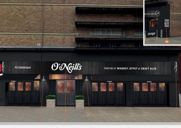 The proposed new look for O'Neill's in Broadway, Peterborough.