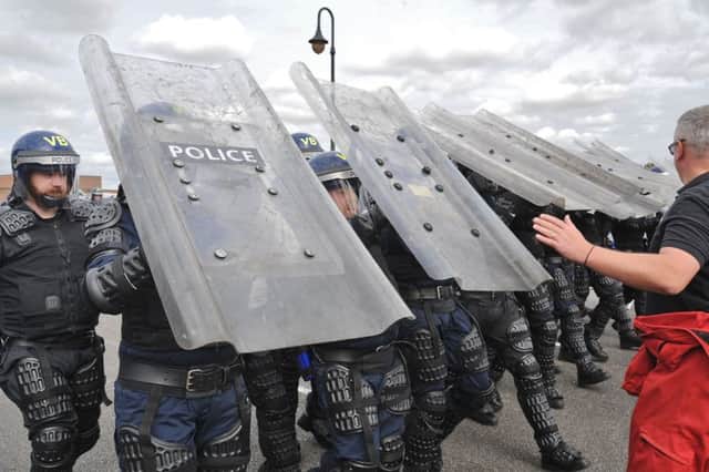 Police training at RAF Alconbury. EMN-180914-175503009