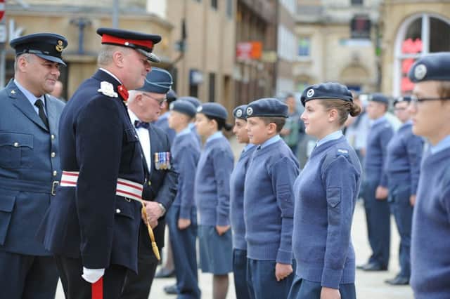 Commemoration service  for the 78th anniversary of the Battle of Britain at St John's church, Cathedral Square. Parade by cadets from the Air Training Corps, inspected by Deputy Lord Lieutenant Brigadier Tim Seal EMN-180917-065611009